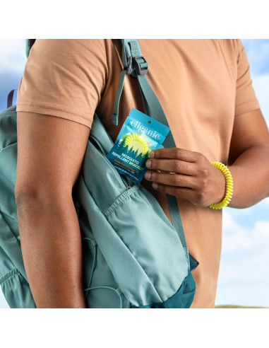 Cliganic Paquete de 10 Pulseras Repelentes Sin DEET