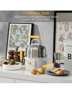 Vaporera Eléctrica BUYDEEM G32 1.6QT Acero Inoxidable 2