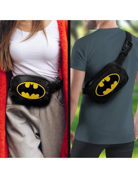 Bolso de Cintura Unisex Popfunk con Logo Batman 20.3x14cm