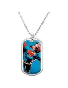 Collar de Placa Militar Superman Graphics & More con Cadena 61cm