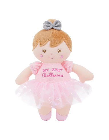 Muñeca Ballerina Suave Freya - Juguete Sensorial Rosa 22.86 cm