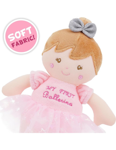 Muñeca Ballerina Suave Freya - Juguete Sensorial Rosa 22.86 cm Muñeca Ballerina Suave Freya - Juguete Sensorial Rosa 22.86 cm