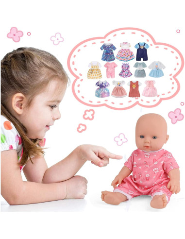 12 Conjuntos de Ropa para Muñecas 30 cm Digabi