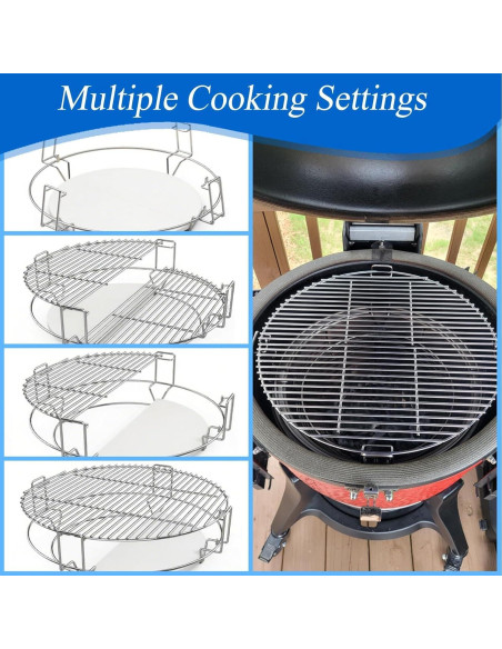 Sistema de Parrilla Kamado Cmanzhi S2C 18" (45.72 cm) Accesorios Sistema de Parrilla Kamado Cmanzhi S2C 18" (45.72 cm) Accesorios