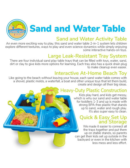 Mesa de Arena y Agua Classic Sand & Play 24 Piezas para Niños