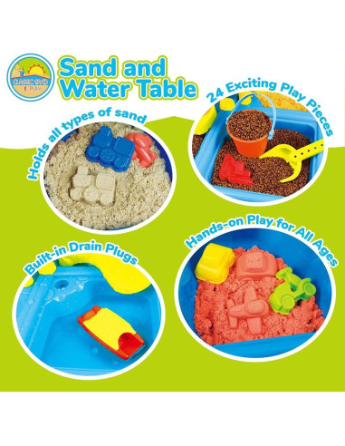 Mesa de Arena y Agua Classic Sand & Play 24 Piezas para Niños