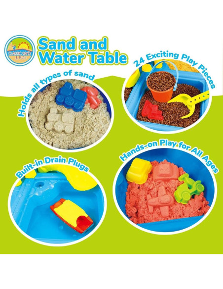 Mesa de Arena y Agua Classic Sand & Play 24 Piezas para Niños
