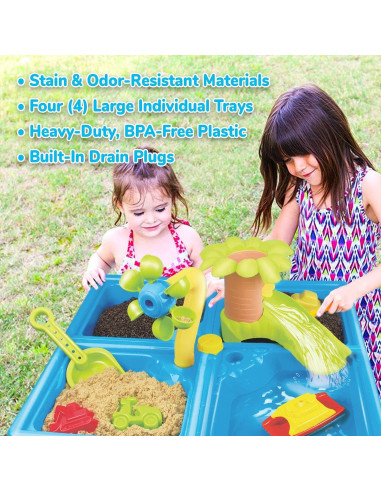 Mesa de Arena y Agua Classic Sand & Play 24 Piezas para Niños