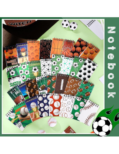 Faccito 32 Mini Blocs de Notas Fútbol para Niños