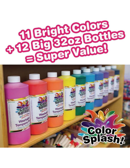 Pintura Tempera Líquida S&S Worldwide 12 Colores 11.4 L