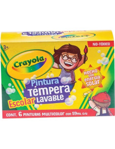 Pinturas de Dedos Lavables Crayola 6 Colores 59ml No Tóxicas 2