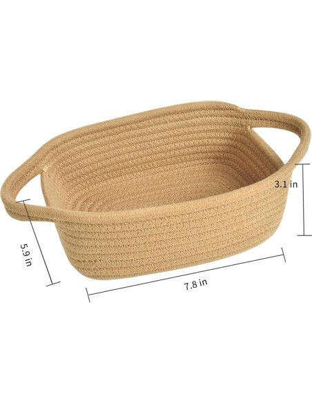 Cesta de Almacenamiento ABenkle Mini Algodón Boho 20x15x8 cm