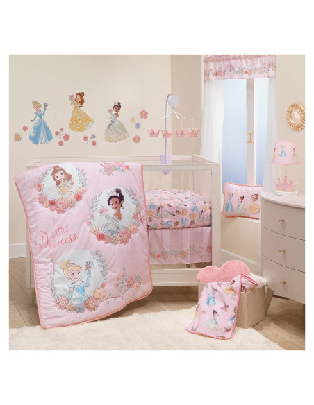 Conjunto de Ropa de Cuna Disney Princesas Lambs & Ivy 3 Piezas Rosa