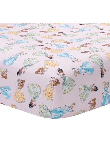 Conjunto de Ropa de Cuna Disney Princesas Lambs & Ivy 3 Piezas Rosa