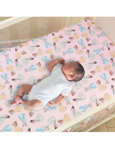 Conjunto de Ropa de Cuna Disney Princesas Lambs & Ivy 3 Piezas Rosa