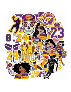 33 Calcomanías de Los Ángeles Lakers PVC Impermeables