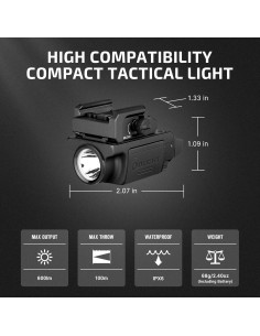 Linterna Táctica OLIGHT PL-Mini 3 600 Lúmenes Negra 2