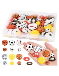 70 Piezas Decoraciones Balones Deportivos Resina EVERMARKET