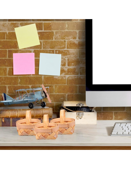 36 Mini Cestas Tejidas Cabilock 6x5cm Decoración Boda