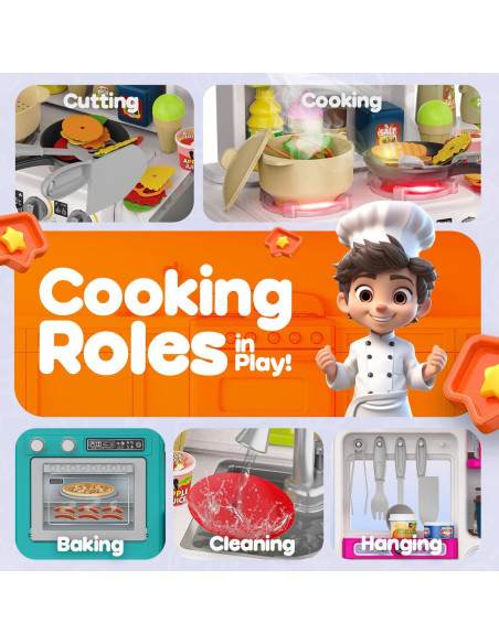 Juego de Cocina para Niños Max & Deril 96 Piezas Verde