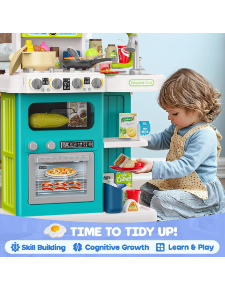 Juego de Cocina para Niños Max & Deril 96 Piezas Verde