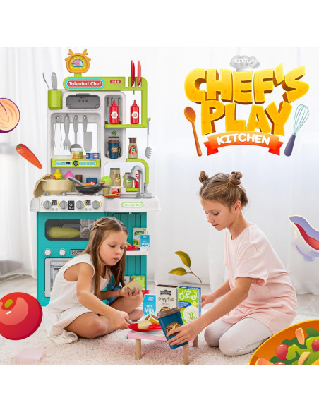 Juego de Cocina para Niños Max & Deril 96 Piezas Verde