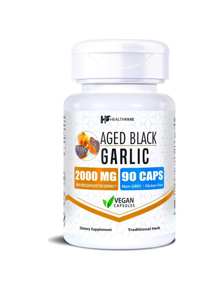 Cápsulas de Ajo Negro Envejecido 2000 mg HealthFare | 90 Veganas