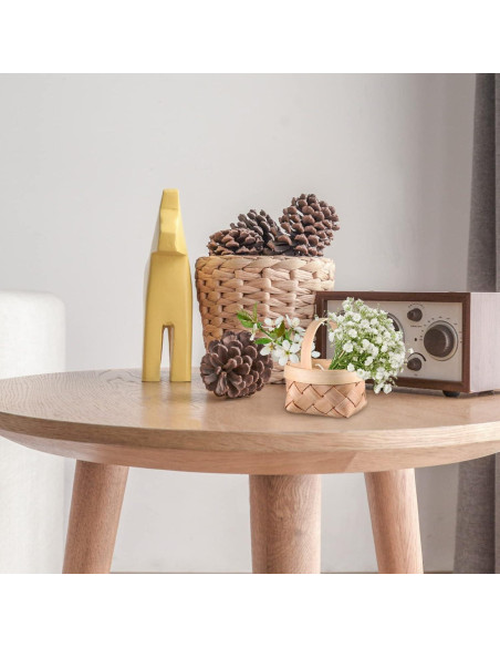 24 Cestas Tejidas DOITOOL Mini para Decoración y Fiestas