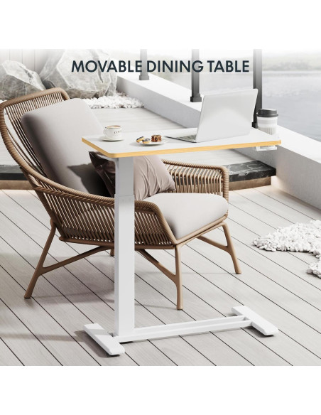 Escritorio de pie móvil FLEXISPOT ajustable 66-106 cm Arce Blanco