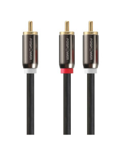 Adaptador RCA Y FosPower 1.83m Macho a 2 Macho Audio Estéreo