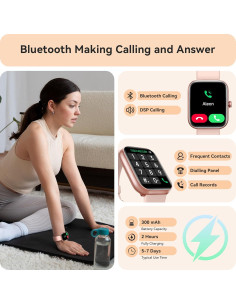 Reloj Inteligente Yoever IDW20 Rosa Bluetooth con Alexa 2