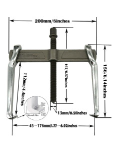 Extractor de 2 Garras MANNIFEN LM120304 20 cm para Rodamientos 2