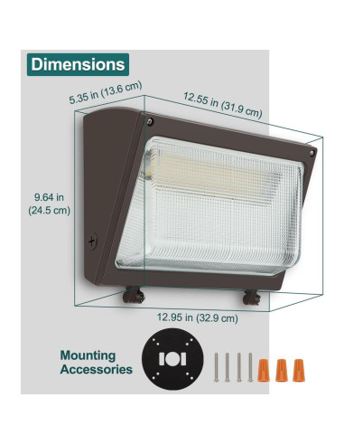 Luz de Paquete de Pared LED Kadision 120W Regulable 15600lm