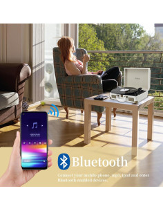 Reproductor de Vinilo JORLAI T316 Bluetooth 3 Velocidades 2