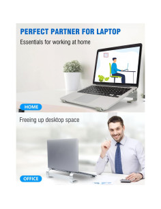 Soporte para Laptop KYQEE Ergonómico 11-17.3" Plata 2