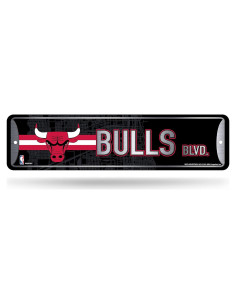 Cartel de Metal Rico Industries Chicago Bulls 10x38 cm