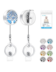 Clip de Insignia Retráctil SAM & LORI con Difusor Aroma