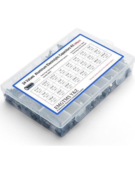 Kit de 500 Capacitores Electrolíticos 24 Valores 10V-50V