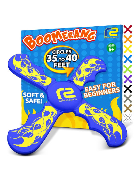 Boomerang Azul Refresh Sports - Juguete Seguro para Niños