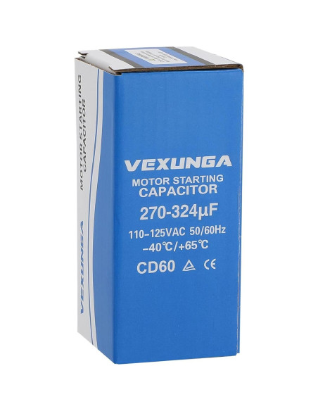 Capacitor de Arranque VEXUNGA CD60 270-324 uF 110-125V