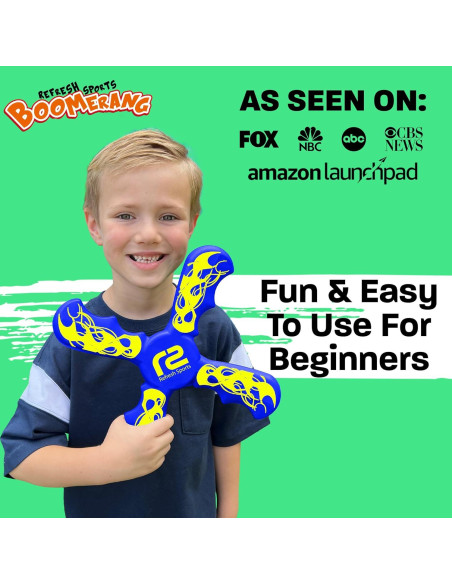 Boomerang Azul Refresh Sports - Juguete Seguro para Niños