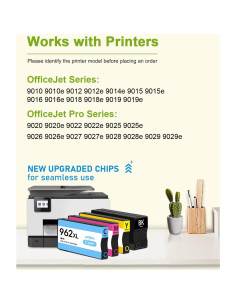 Cartuchos de Tinta 962XL Mooxrbog - Alto Rendimiento 4 Piezas 2