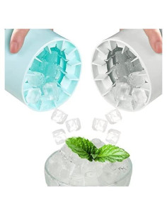 Bandejas de Hielo Silicona BECROWM 2PCS Cilíndricas 60 Cubos