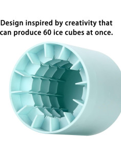 Bandejas de Hielo Silicona BECROWM 2PCS Cilíndricas 60 Cubos 2