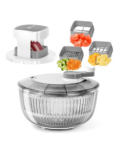 Centrifugadora y Picadora de Verduras KEOUKE 4.2Qt 3 Cuchillas