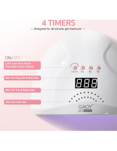 Lámpara de Uñas UV LED GAOY L011 con Pantalla LCD 2