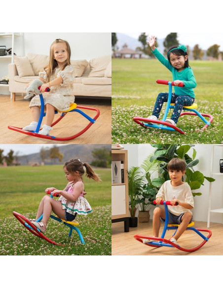 Caballo Balancín PLATPORTS para Niños - Juguete Seguro Rojo