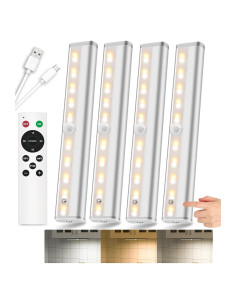 Iluminación LED SZOKLED 4 Paquetes con Control Remoto Recargable