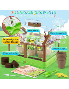 Kit de Jardinería para Niños DUYOYU 9950A con Riego Solar 2