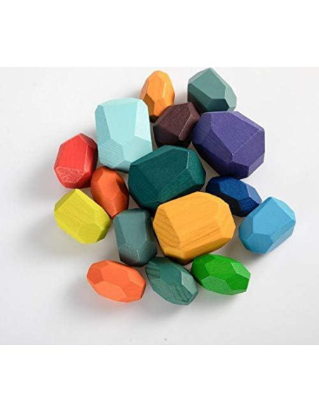 16 Bloques de Madera Montessori Atzi Hats - Juguete Educativo